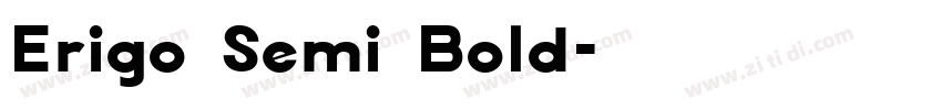 Erigo Semi Bold字体转换